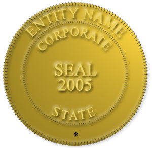 Corporate/Company 3-D Gold Digital Seal