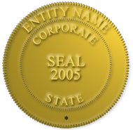 Corporate/Company 3-D Gold Digital Seal